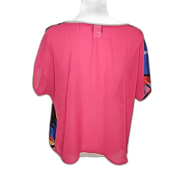 Blouse by Dots Multicolor Sheer Size Large - Picture 3 of 5